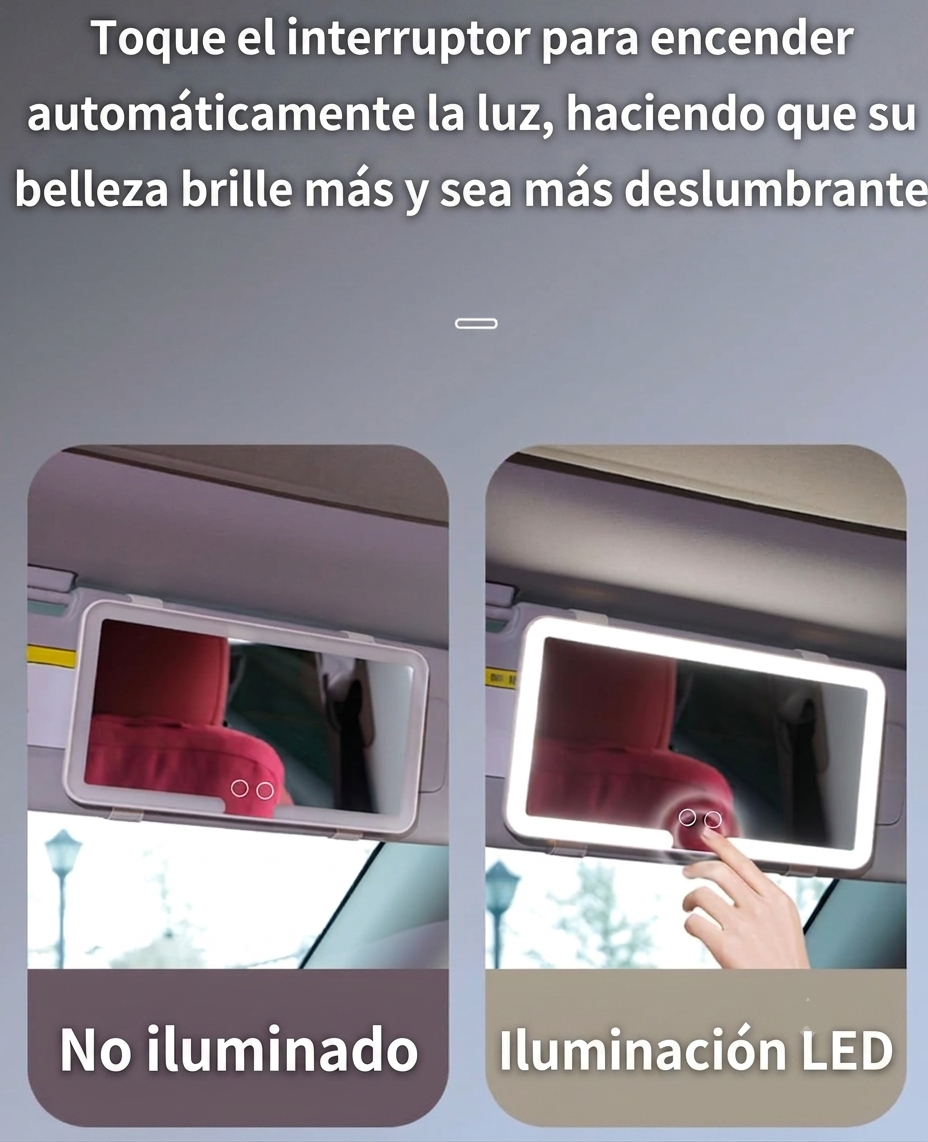 Espejo Maquillaje con Luz Led Para Coche
